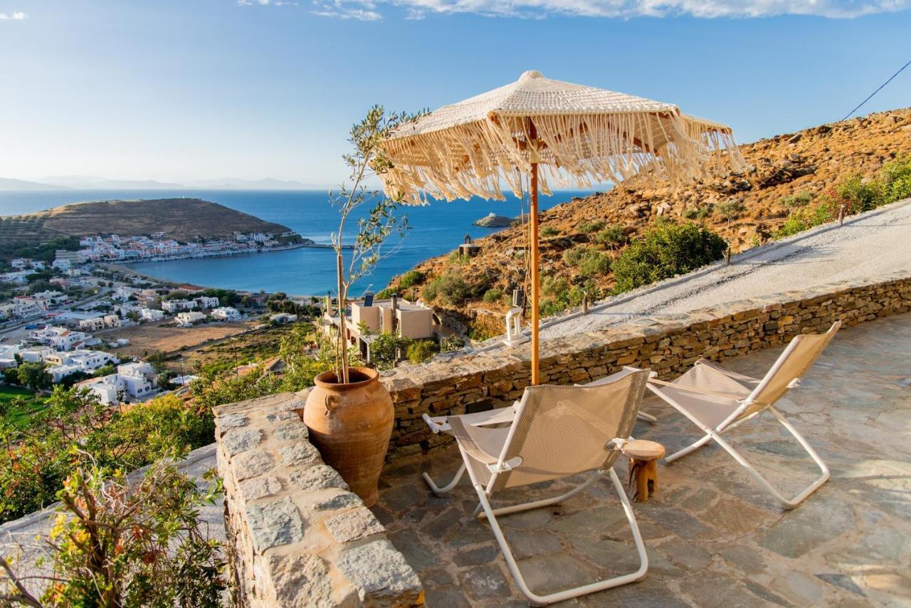 Luxurious Villa Lune With A Swimming Pool And A Fantastic Sea And Sunset View Ioulis المظهر الخارجي الصورة